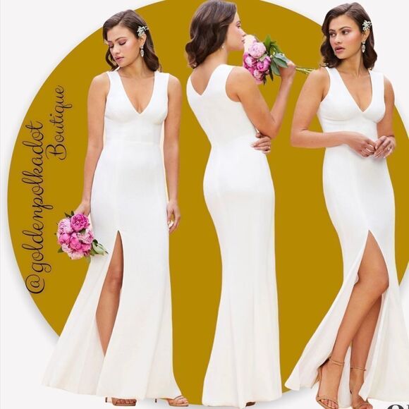 DRESS the Population Bridal Barbie Dress
luxe crepe Gown Wedding XXL NWT - Picture 14 of 14